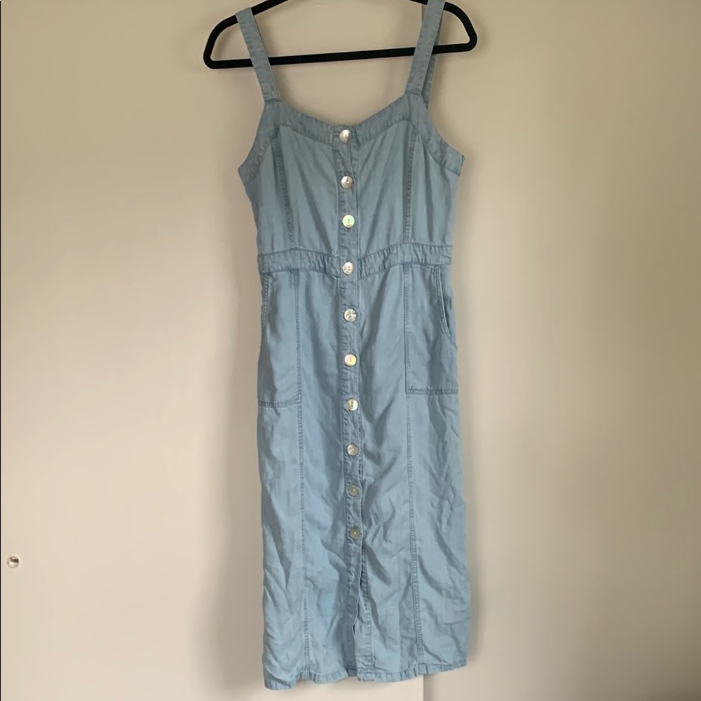 Love stitch Chanbray Button-Down Dress